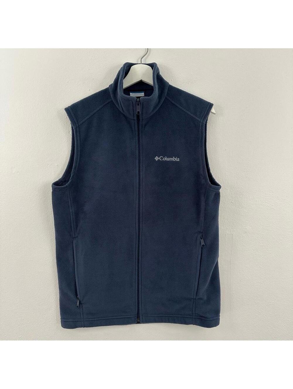 Columbia Men’s Blue Zip Up Sleeveless Vest Size S